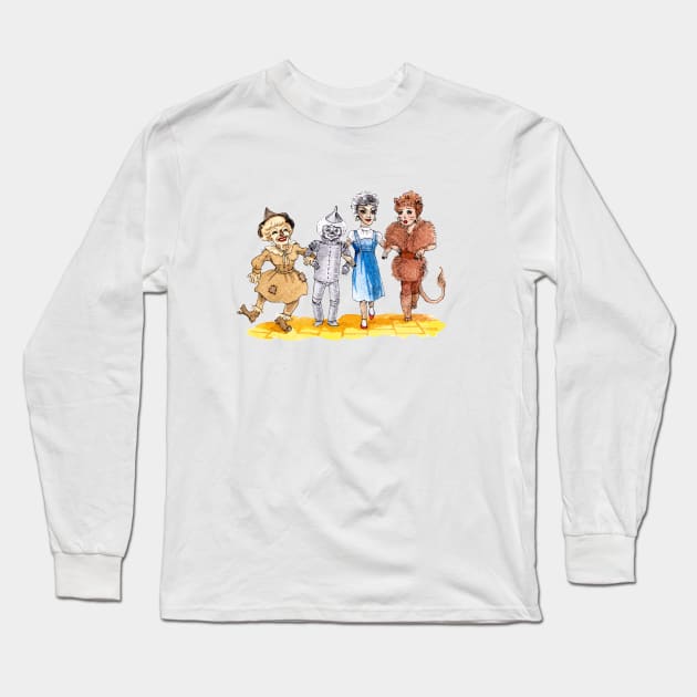 Follow the Golden Brick Road Long Sleeve T-Shirt by endrene